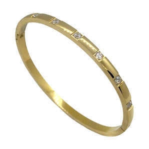 Gold Malibu Crystal Bangle