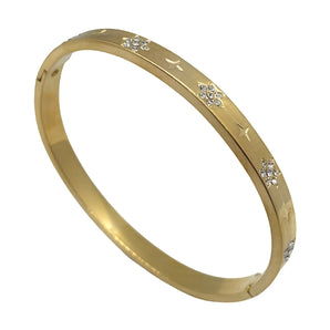 Gold Star and Flower Bangle