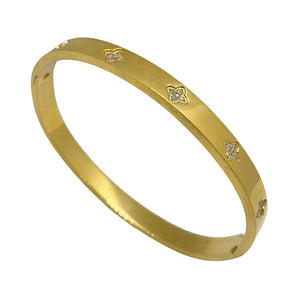 Gold Clover Bangle