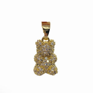 Gold Crystal Gummy Bear Charm