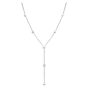 Silver Dangly Star Necklace