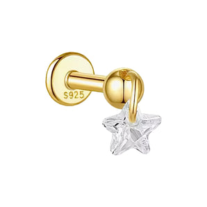 Gold Shiny Star Stud