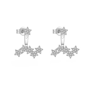 Silver Layered Star Studs