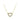 A gold necklace featuring a heart-shaped pendant adorned with small diamonds. The delicate chain complements the elegant and romantic design.