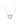 A gold necklace featuring a heart-shaped pendant adorned with small diamonds. The delicate chain complements the elegant and romantic design.