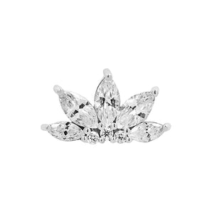 Silver Tiara Stud