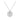 A silver-plated necklace with four heart-shaped pendants connected by a chain, featuring a flower-shaped pendant with a heart pattern and sparkly crystals.