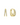 A pair of gold-colored hoop earrings with crystal embellishments, designed for ear wear.