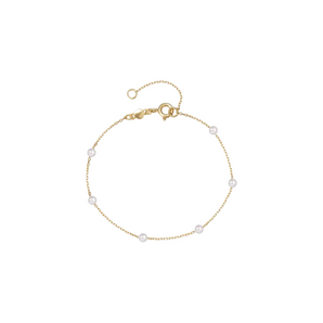 Gold Dainty Pearl Bracelet