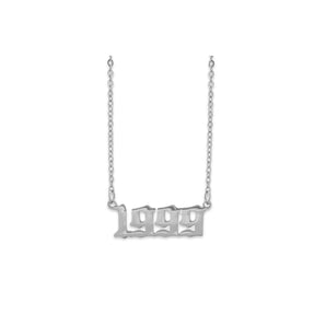 Silver 1980-2015 Year Necklaces