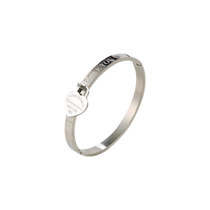 Silver Love You Forever Bangle