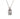 A silver necklace featuring a rectangular pendant with 'The Lovers' tarot card design, on a chain, against a white background.