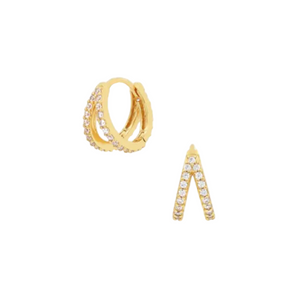 Gold Small Valentine Hoops
