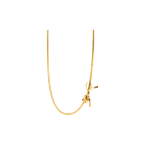 Gold Bow Choker Necklace
