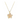 A gold necklace features a floral pendant with pink gemstones and small diamonds. The delicate chain adds elegance, creating an overall luxurious and romantic feel.