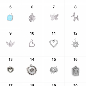 20 ATTACHABLE Silver Charms