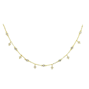 Gold Dainty Diamond Necklace