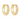 Pair of gold huggie hoop earrings adorned with pavé-set crystals and raised heart-shaped details, displayed against a white background.