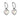 A pair of silver hoop earrings featuring hanging heart-shaped charms with a pearlescent white centre and delicate beaded edging around the heart.