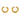 Pair of gold hoop earrings on a white background