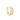 Gold hoop earring with embedded crystals on a white background