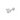 Silver butterfly earring with a white stone on a white background