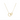 Gold necklace with interlocking rings on a white background