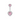 Belly button ring with pink heart-shaped gemstones on a white background