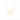Gold necklace with a circular pendant on a white background