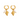 Gold hoop earrings with shell and pearl charms on a white background