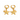 Gold hoop earrings with starfish and pearl charms on a white background