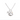 Silver paperclip necklace with starfish and shell charms placed on a white background