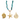 Gold Blue Stone Charm Necklace