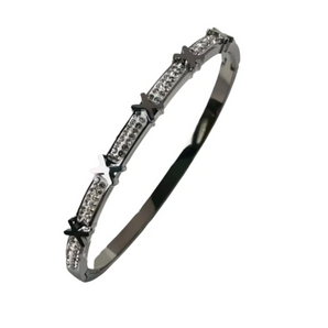 Silver X Bangle