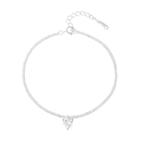 Silver Dainty Gigi Heart Bracelet