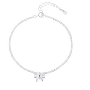 Silver Dainty Gigi Bow Bracelet