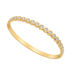 Gold Infinity Circle Bangle - Binky Belle waterproof, tarnish-resistant jewellery jewelry with a durable finish, designed for stylish everyday wear.
