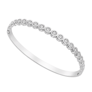Silver Infinity Circle Bangle