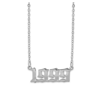 Silver 1980-2015 Year Necklaces Necklace waterproof tarnish-free jewellery - Binky Belle