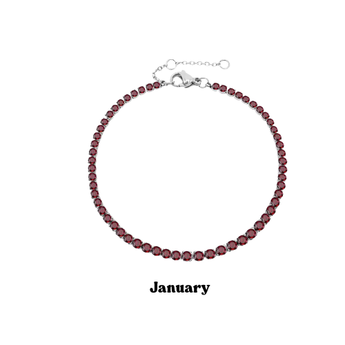 Silver Birthstone Bracelet Bracelet waterproof tarnish-free jewellery - Binky Belle