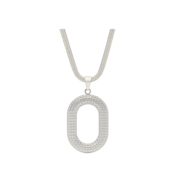 Silver Bubbly Circle Necklace Necklace waterproof tarnish-free jewellery - Binky Belle