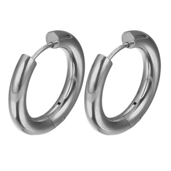 Silver Classic Hoops Earrings waterproof tarnish-free jewellery - Binky Belle