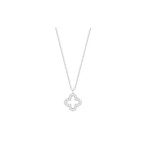Silver Clover Necklace Necklace waterproof tarnish-free jewellery - Binky Belle