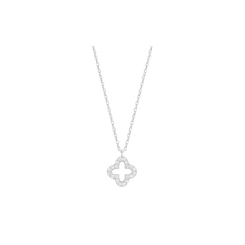 Silver Clover Necklace Necklace waterproof tarnish-free jewellery - Binky Belle