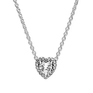 Silver Crystal Dreamy Heart Necklace Necklace waterproof tarnish-free jewellery - Binky Belle
