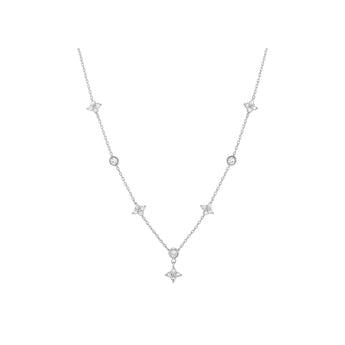 Silver Dainty Clover Necklace Necklace waterproof tarnish-free jewellery - Binky Belle