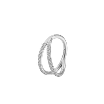 Silver Double Conch Hoops Earrings waterproof tarnish-free jewellery - Binky Belle