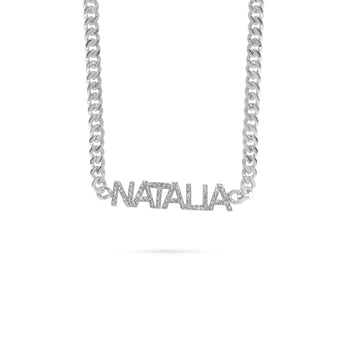 Silver ICY Custom Necklace Necklace personalised waterproof tarnish-free jewellery - Binky Belle