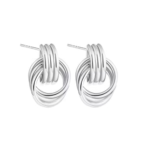 Silver Knot Studs Earrings waterproof tarnish-free jewellery - Binky Belle