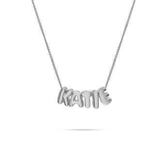 Silver Mini Balloon Custom Necklace Necklace personalised waterproof tarnish-free jewellery - Binky Belle